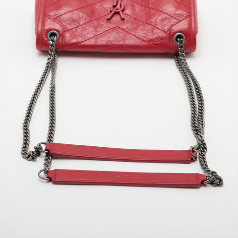 Yves Saint Laurent Niki Bavy Chaber Chare Charge Bag红色WS15583