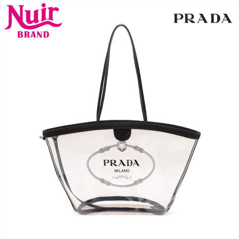 Prada互锁皮革肩带黑色WS15588