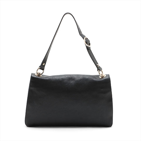 GUCCI interlocking leather Shoulder Bag black WS15589