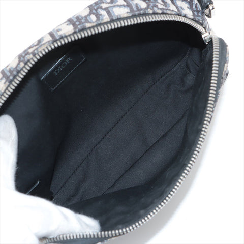Christian Dior Jacquard Oblique Canvas Shoulder Bag Navy WS15590