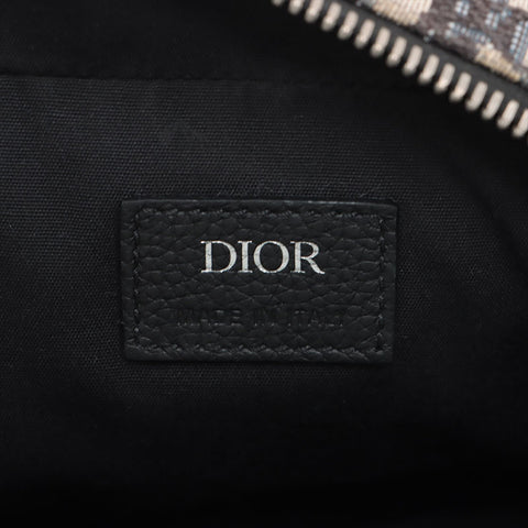 Christian Dior Jacquard Oblique Canvas Shoulder Bag Navy WS15590
