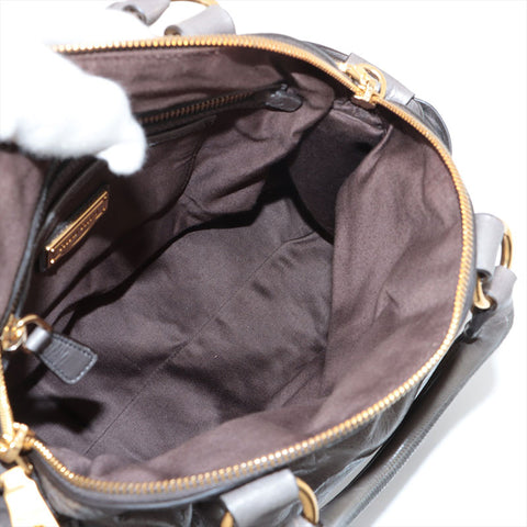 Miu Miu Vitello Shine 2way Ribbon手提包灰色WS15593