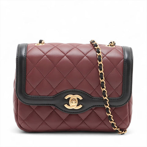 Chanel Lambskin Mini Matelasse 21系列2015两色肩袋BORDEAUX WS15594