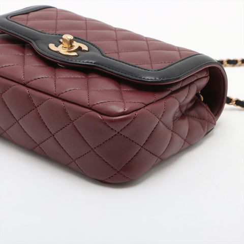 Chanel Lambskin Mini Matelasse 21系列2015两色肩袋BORDEAUX WS15594