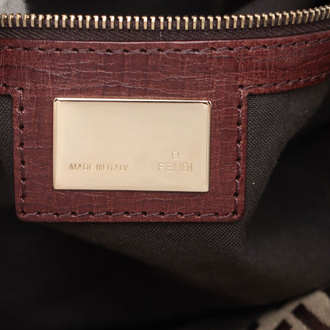 Fendi Canvas Mamma Zucchino肩袋米色WS15595