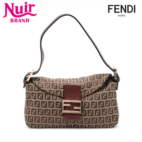 Fendi Canvas Mamma Zucchino肩袋米色WS15595