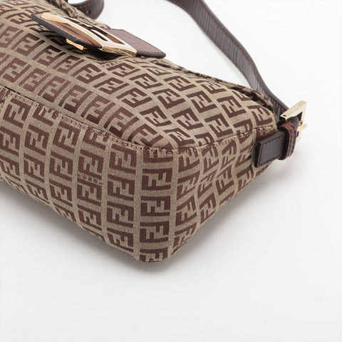Fendi Canvas Mamma Zucchino肩袋米色WS15595
