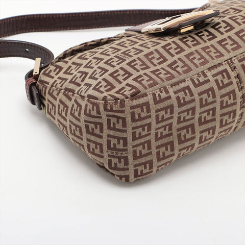 Fendi Canvas Mamma Zucchino肩袋米色WS15595