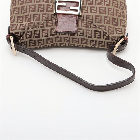 Fendi Canvas Mamma Zucchino肩袋米色WS15595
