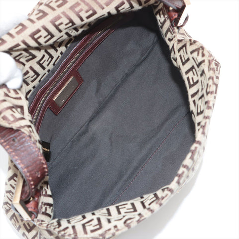 Fendi Canvas Mamma Zucchino肩袋米色WS15595