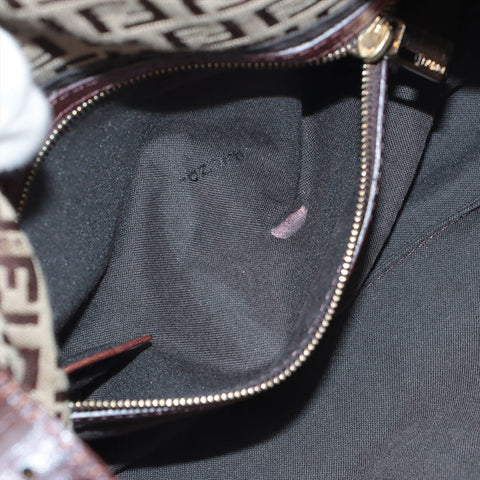 Fendi Canvas Mamma Zucchino肩袋米色WS15595