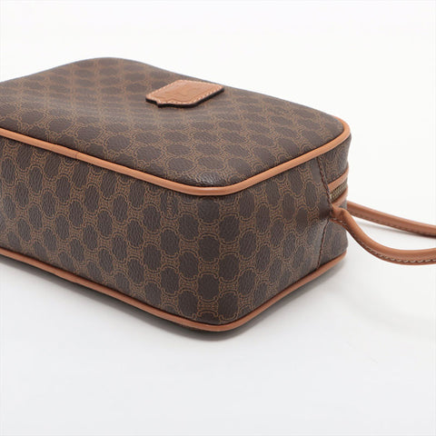 CELINE Macadam PVC Shoulder Bag Brown WS15596