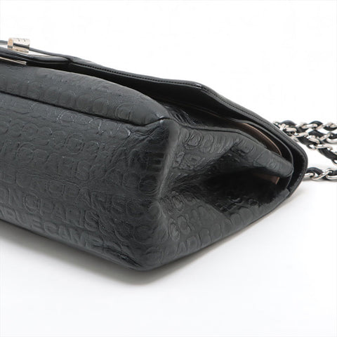 CHANEL 12 Series 2.55 Leather Chain 2008-2009 Shoulder Bag black WS15598