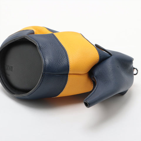 LOEWE Elephant Leather Shoulder Bag yellow WS15602