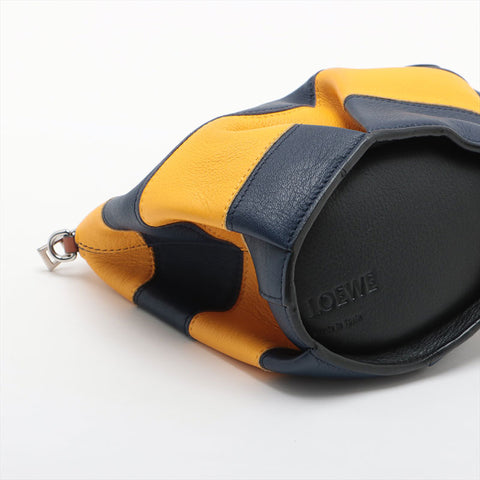 LOEWE Elephant Leather Shoulder Bag yellow WS15602
