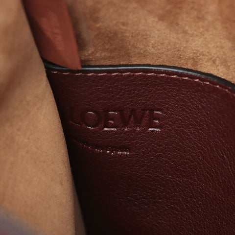 LOEWE Gate Bucket Leather 2way Handbag Brown WS15604