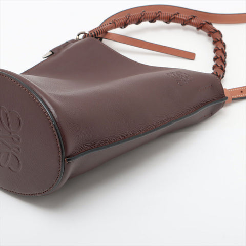 LOEWE Gate Bucket Leather 2way Handbag Brown WS15604