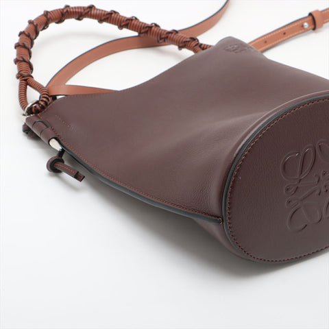 LOEWE Gate Bucket Leather 2way Handbag Brown WS15604