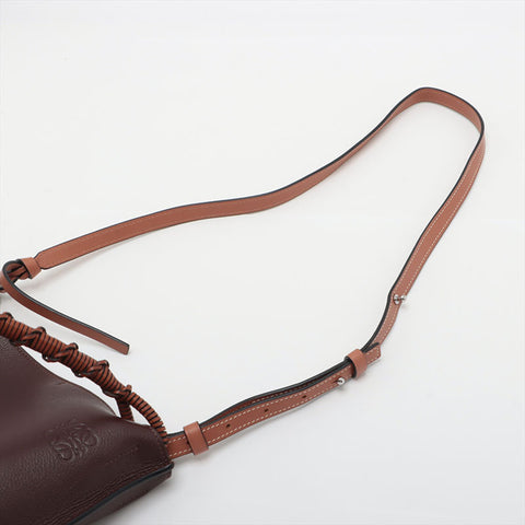 LOEWE Gate Bucket Leather 2way Handbag Brown WS15604