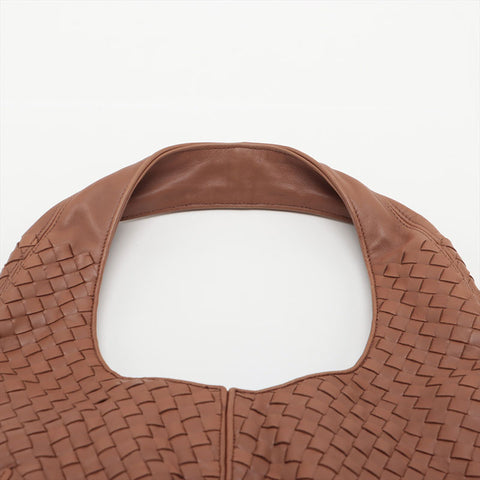 BOTTEGAVENETA INTRECCIATO Nappa Leather Hobo Tote Bag Brown WS15606