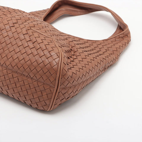 BOTTEGAVENETA INTRECCIATO Nappa Leather Hobo Tote Bag Brown WS15606