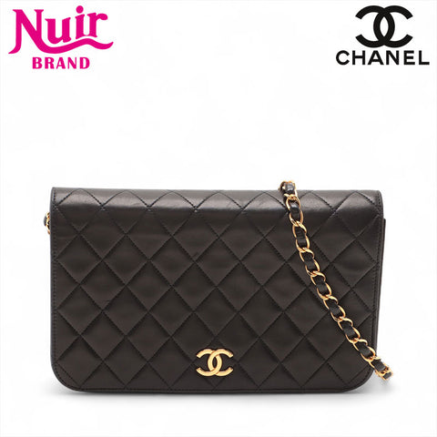 CHANEL Lambskin, No. 3, Full Flap, Push Lock Shoulder Bag black WS15608