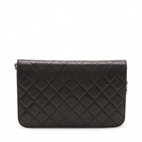 CHANEL Lambskin, No. 3, Full Flap, Push Lock Shoulder Bag black WS15608
