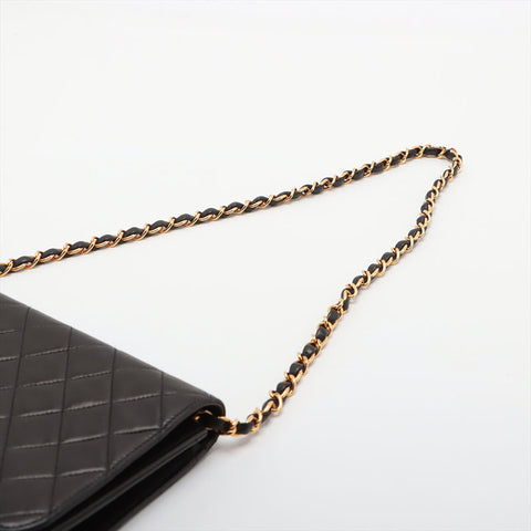 CHANEL Lambskin, No. 3, Full Flap, Push Lock Shoulder Bag black WS15608