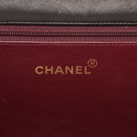 CHANEL Lambskin, No. 3, Full Flap, Push Lock Shoulder Bag black WS15608