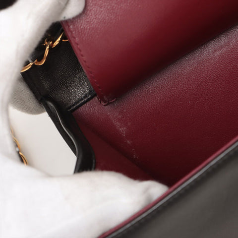 CHANEL Lambskin, No. 3, Full Flap, Push Lock Shoulder Bag black WS15608