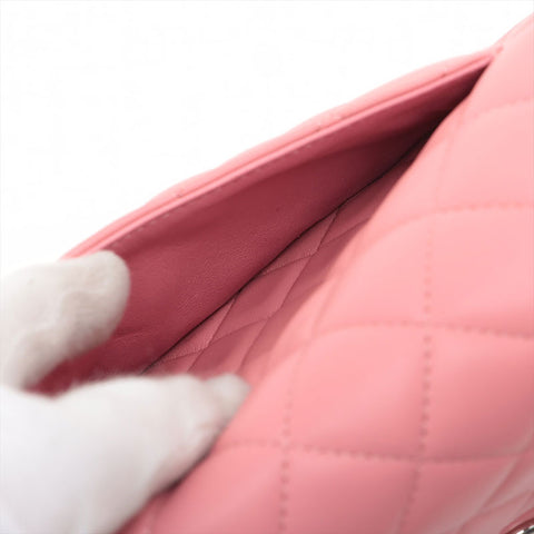 CHANEL No. 18 Mini Matelasse 20 Lambskin 2013-2014 Shoulder Bag pink WS15610