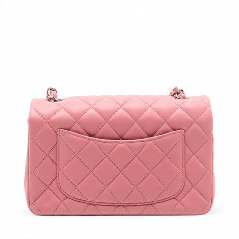 CHANEL No. 18 Mini Matelasse 20 Lambskin 2013-2014 Shoulder Bag pink WS15610