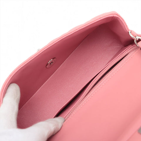 CHANEL No. 18 Mini Matelasse 20 Lambskin 2013-2014 Shoulder Bag pink WS15610