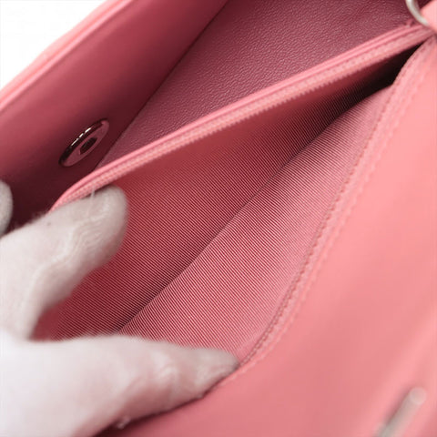 CHANEL No. 18 Mini Matelasse 20 Lambskin 2013-2014 Shoulder Bag pink WS15610