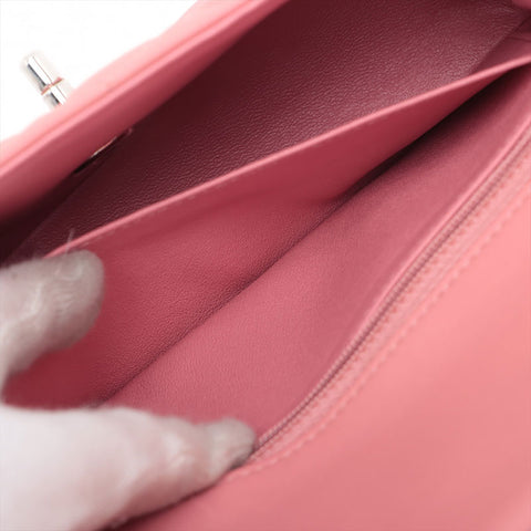 CHANEL No. 18 Mini Matelasse 20 Lambskin 2013-2014 Shoulder Bag pink WS15610