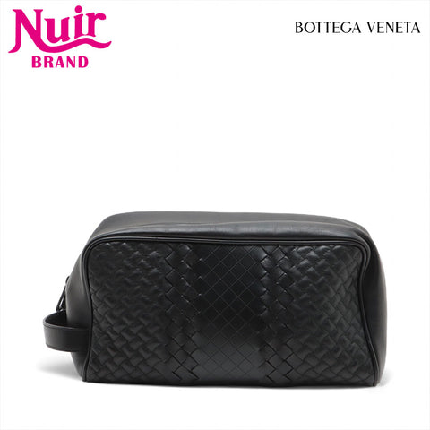 BOTTEGAVENETA Nappa leather INTRECCIATO pouch business bag black WS15611
