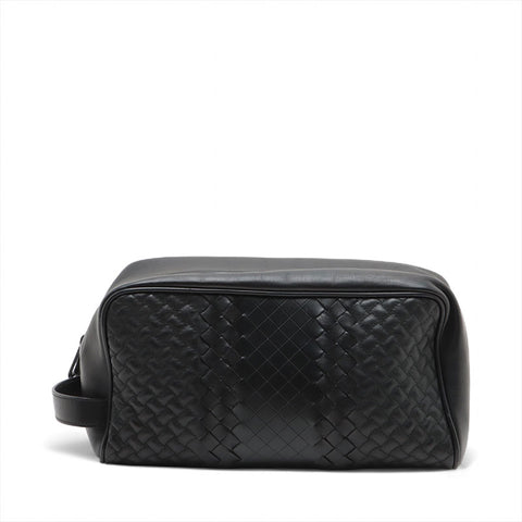 BOTTEGAVENETA Nappa leather INTRECCIATO pouch business bag black WS15611
