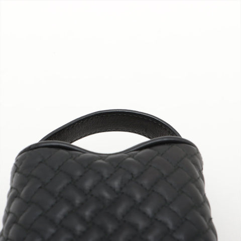 BOTTEGAVENETA Nappa leather INTRECCIATO pouch business bag black WS15611