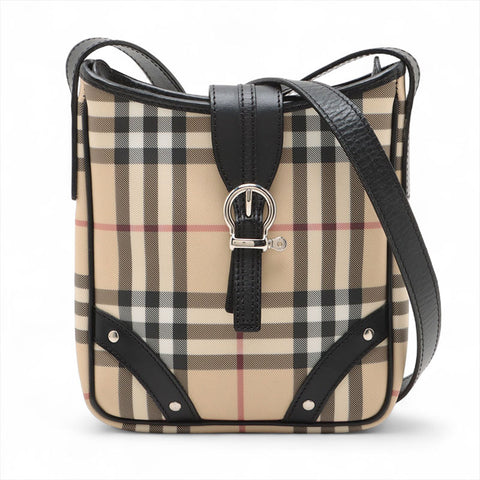 BURBERRY Novacheck PVC Shoulder Bag beige WS15613