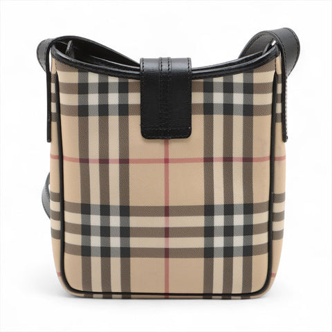 BURBERRY Novacheck PVC Shoulder Bag beige WS15613