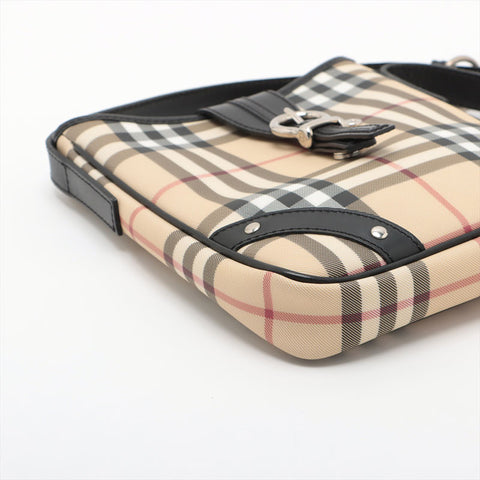 BURBERRY Novacheck PVC Shoulder Bag beige WS15613