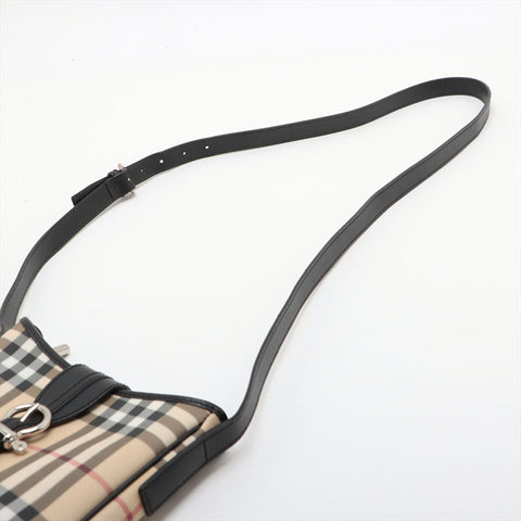 BURBERRY Novacheck PVC Shoulder Bag beige WS15613
