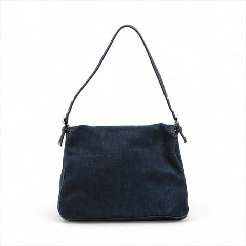 FENDI Denim Mamma Shoulder Bag Navy WS15614