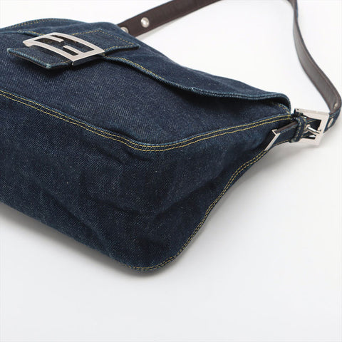 FENDI Denim Mamma Shoulder Bag Navy WS15614