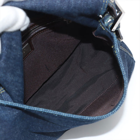 FENDI Denim Mamma Shoulder Bag Navy WS15614