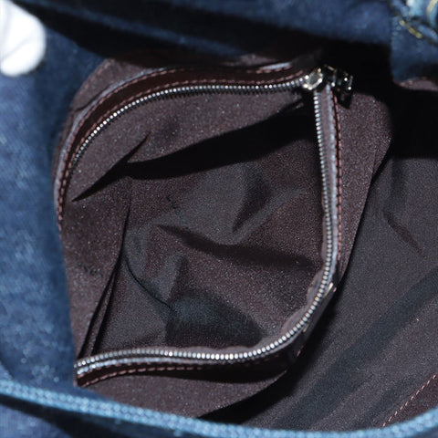 FENDI Denim Mamma Shoulder Bag Navy WS15614