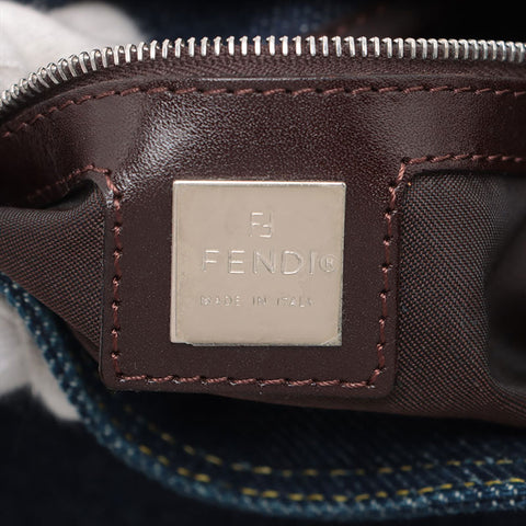 FENDI Denim Mamma Shoulder Bag Navy WS15614