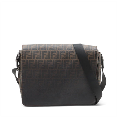 FENDI Zucca PVC messenger bag Shoulder Bag Brown WS15616