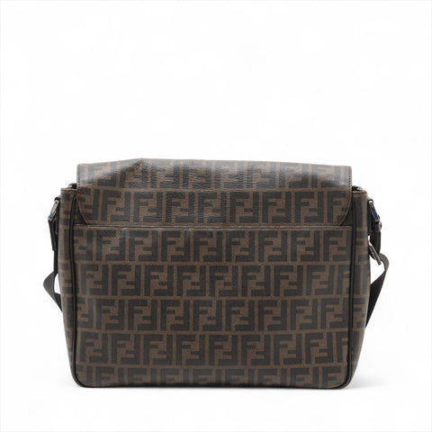 FENDI Zucca PVC messenger bag Shoulder Bag Brown WS15616
