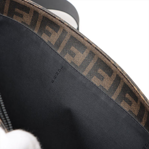 FENDI Zucca PVC messenger bag Shoulder Bag Brown WS15616